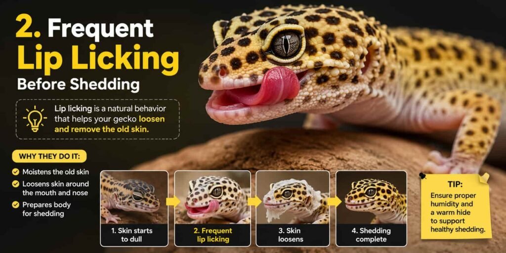 Frequent Lip Licking Before Shedding