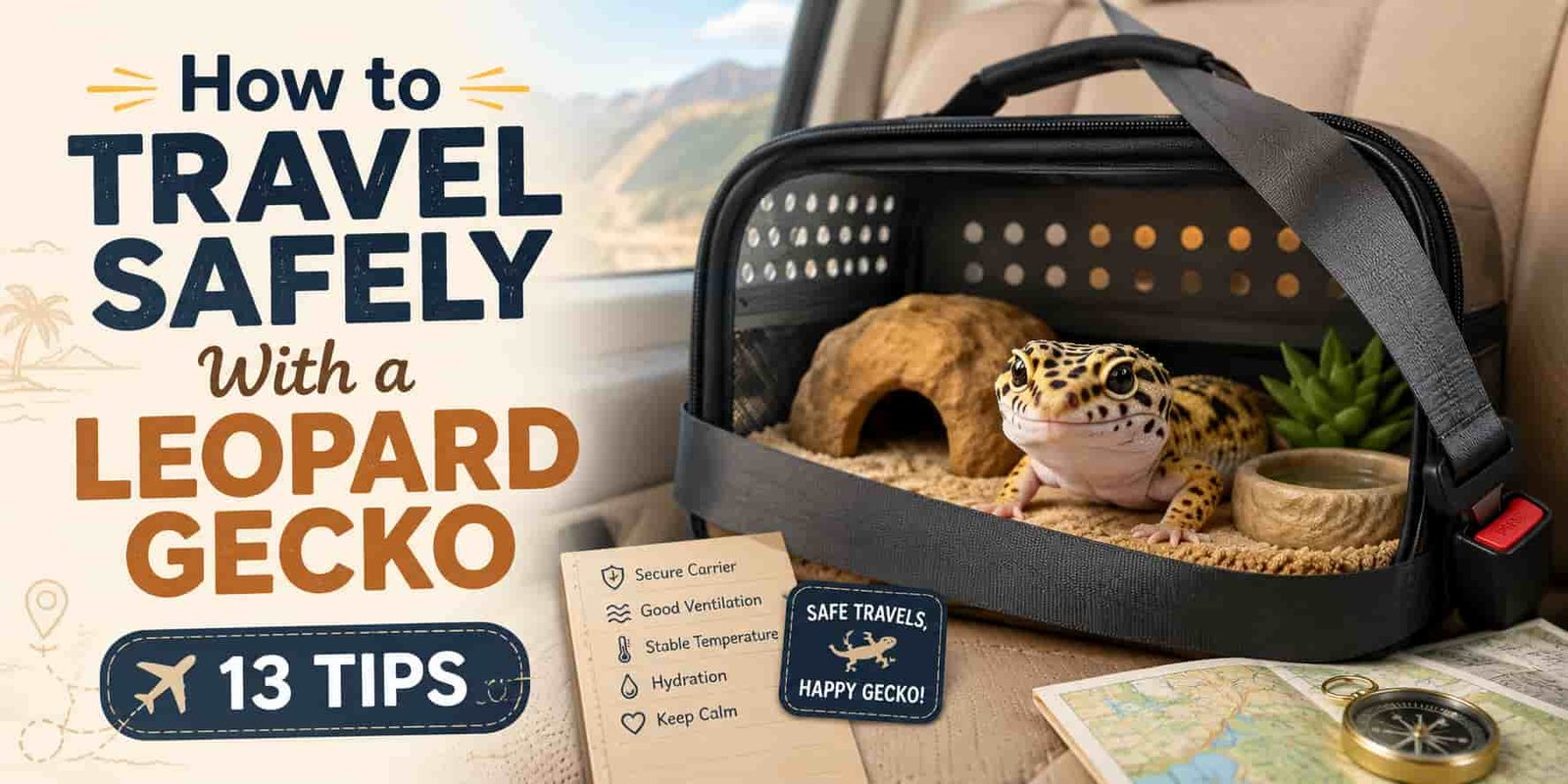 How to Travel Safely With a Leopard Gecko [13 Tips]