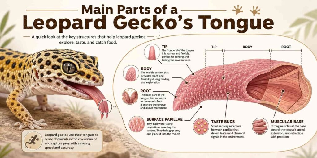 Main Parts of a Leopard Gecko’s Tongue
