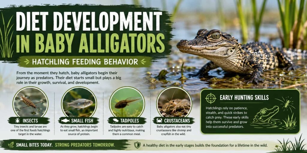Diet Development in Baby Alligators (Hatchling Feeding Behavior)