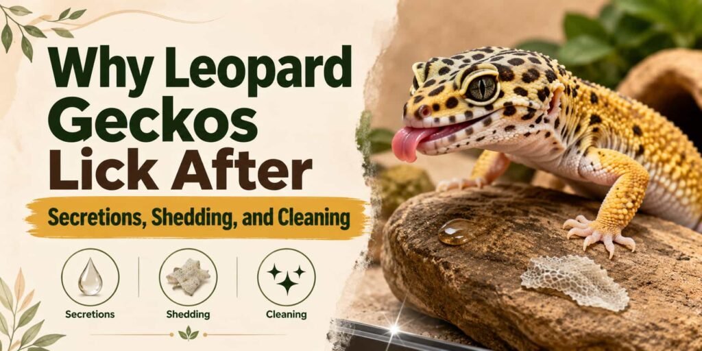 Why Leopard Geckos Lick After Secretions, Shedding, and Cleaning